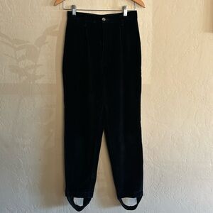 ET VOUS black real velvet pants size 8 made in France